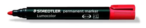 STAEDTLER Alkoholos marker, 2 mm, kúpos, STAEDTLER "Lumocolor® 352", piros