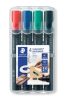 STAEDTLER Alkoholos marker készlet, 2 mm, kúpos, STAEDTLER "Lumocolor® 352", 4 különböző szín