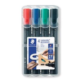   STAEDTLER Alkoholos marker készlet, 2 mm, kúpos, STAEDTLER "Lumocolor® 352", 4 különböző szín