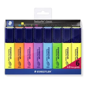   STAEDTLER Szövegkiemelő készlet, 1-5 mm, STAEDTLER "Textsurfer Classic 364", 6+2 különböző szín