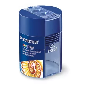  STAEDTLER Hegyező, kétlyukú, tartályos, STAEDTLER "Noris 512 F", kék