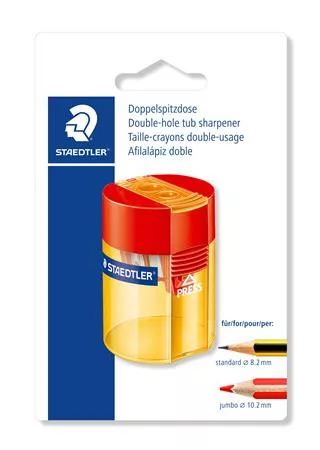 STAEDTLER Hegyező, kétlyukú, STAEDTLER "511 006", vegyes színek