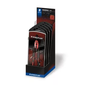  STAEDTLER Körző készlet, precíziós, 3 darabos, STAEDTLER "Norix® 555", piros