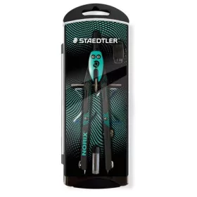   STAEDTLER Körző készlet, precíziós, 3 darabos, STAEDTLER "Norix® 555", zöld
