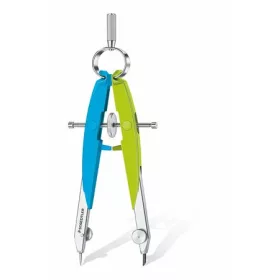   STAEDTLER Körző készlet, precíziós, 2 darabos, STAEDTLER "Mars Comfort 556", neon kék/zöld