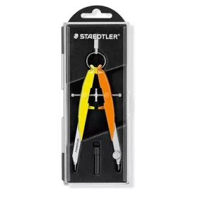   STAEDTLER Körző készlet, precíziós, 2 darabos, STAEDTLER "Mars Comfort 556", neon sárga/narancs