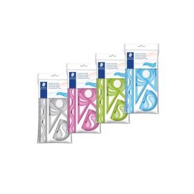   STAEDTLER Vonalzókészlet, műanyag, hajlítható, 4 darabos, STAEDTLER "569 PB", vegyes színek