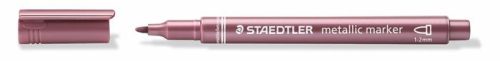 STAEDTLER Dekormarker, 1-2 mm, kúpos, STAEDTLER "8323", metálpiros