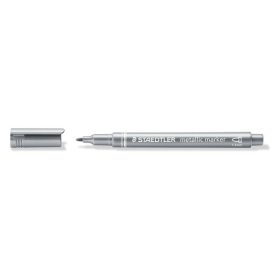   STAEDTLER Dekormarker, 1-2 mm, kúpos, STAEDTLER "8323", ezüst