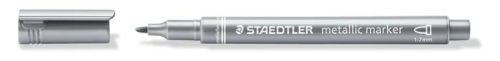 STAEDTLER Dekormarker, 1-2 mm, kúpos, STAEDTLER "8323", ezüst