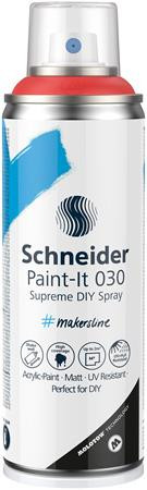 SCHNEIDER Akrilfesték spray, 200 ml, SCHNEIDER "Paint-It 030", piros