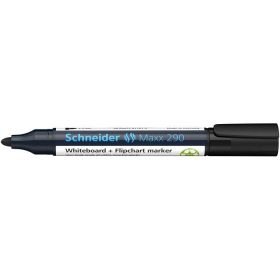   SCHNEIDER Tábla- és flipchart marker, 2-3 mm, kúpos, SCHNEIDER "Maxx 290", fekete