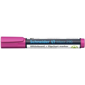   SCHNEIDER Tábla- és flipchart marker, 2-3 mm, kúpos, SCHNEIDER "Maxx 290", magenta