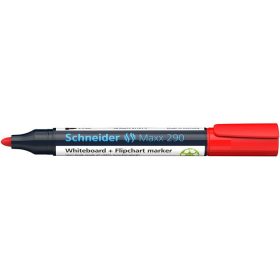   SCHNEIDER Tábla- és flipchart marker, 2-3 mm, kúpos, SCHNEIDER "Maxx 290", piros