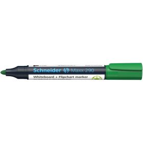   SCHNEIDER Tábla- és flipchart marker, 2-3 mm, kúpos, SCHNEIDER "Maxx 290", zöld