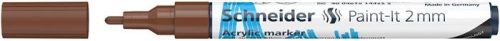 SCHNEIDER Dekormarker, akril, 2 mm, SCHNEIDER "Paint-It 310", barna
