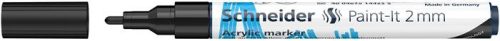 SCHNEIDER Dekormarker, akril, 2 mm, SCHNEIDER "Paint-It 310", fekete