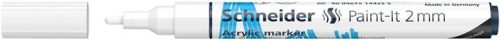 SCHNEIDER Dekormarker, akril, 2 mm, SCHNEIDER "Paint-It 310", fehér