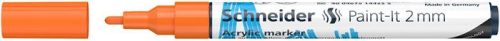 SCHNEIDER Dekormarker, akril, 2 mm, SCHNEIDER "Paint-It 310", narancssárga