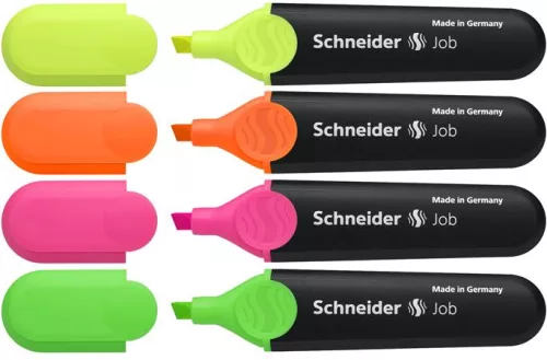 SCHNEIDER Szövegkiemelő készlet, 1-5 mm, SCHNEIDER "Job 150", 4 különböző szín