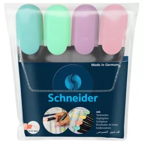   SCHNEIDER Szövegkiemelő készlet, 1-5 mm, SCHNEIDER "Job Pastel", 4 különböző pasztell szín