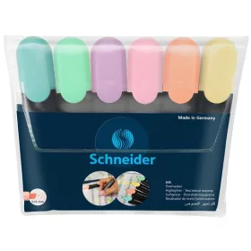   SCHNEIDER Szövegkiemelő készlet, 1-5 mm, SCHNEIDER "Job Pastel", 6 különböző pasztell szín