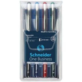   SCHNEIDER Rollertoll készlet, 0,6 mm, "SCHNEIDER "One Business", 4 szín