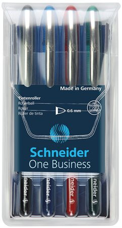 SCHNEIDER Rollertoll készlet, 0,6 mm, "SCHNEIDER "One Business", 4 szín