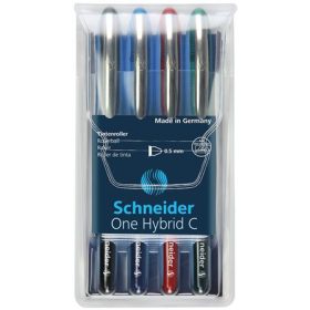   SCHNEIDER Rollertoll készlet, 0,5 mm, SCHNEIDER "One Hybrid C", 4 szín