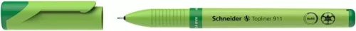 SCHNEIDER Tűfilc, 0,4 mm, cserélhető betétes, SCHNEIDER "Topliner 911", zöld