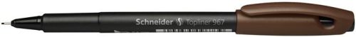 SCHNEIDER Tűfilc, 0,4 mm, SCHNEIDER "Topliner 967", barna