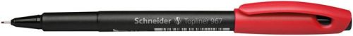 SCHNEIDER Tűfilc, 0,4 mm, SCHNEIDER "Topliner 967", piros