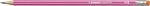   STABILO Grafitceruza radírral, HB, hatszögletű, STABILO "Pencil 160", rózsaszín