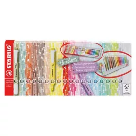   STABILO Szövegkiemelő készlet, 1-4 mm, STABILO "Swing Cool", 18 db-os asztali készlet