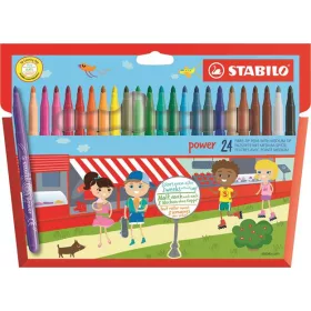   STABILO Filctoll készlet, 2 mm, STABILO "Power", 24 különböző szín