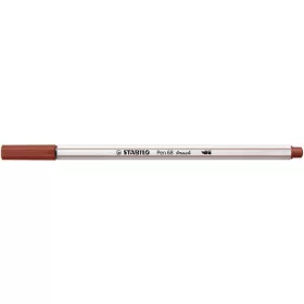   STABILO Ecsetirón, STABILO "Pen 68 brush", vörösesbarna
