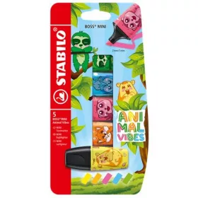   STABILO Szövegkiemelő készlet, 2-5 mm, STABILO "Boss Mini Animal Vibes", 5 különböző szín