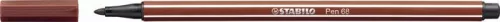 STABILO Filctoll, 1 mm, STABILO "Pen 68", téglavörös