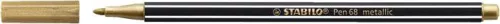 STABILO Filctoll, 1,4 mm, STABILO "Pen 68 metallic", arany