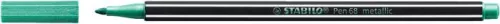 STABILO Filctoll, 1,4 mm, STABILO "Pen 68 metallic", metálzöld