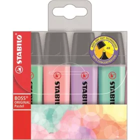   STABILO Szövegkiemelő készlet, 2-5 mm, STABILO "BOSS original Pastel2", 4 különböző szín
