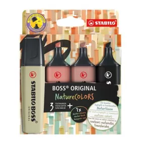   STABILO Szövegkiemelő készlet, 2-5 mm, STABILO "BOSS original NatureCOLORS", 4 különböző szín