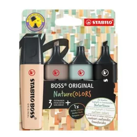   STABILO Szövegkiemelő készlet, 2-5 mm, STABILO "BOSS original NatureCOLORS", 4 különböző szín