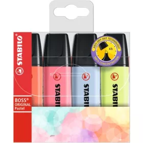   STABILO Szövegkiemelő készlet, 2-5 mm, STABILO "BOSS original Pastel3", 4 különböző szín