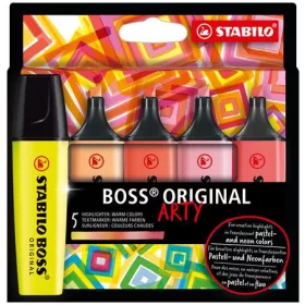   STABILO Szövegkiemelő készlet, 2-5 mm, STABILO "BOSS original Arty", 5 meleg szín