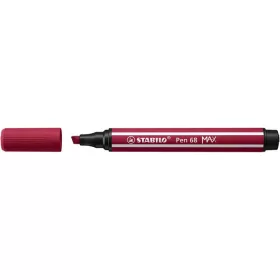  STABILO Filctoll, 1-5 mm, vágott hegy, STABILO "Pen 68 MAX", bordó