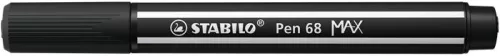 STABILO Filctoll, 1-5 mm, vágott hegy, STABILO "Pen 68 MAX", fekete