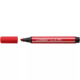   STABILO Filctoll, 1-5 mm, vágott hegy, STABILO "Pen 68 MAX", piros