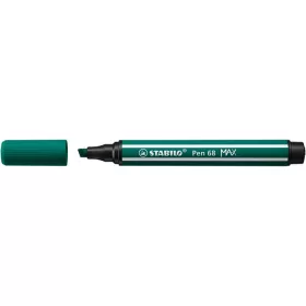   STABILO Filctoll, 1-5 mm, vágott hegy, STABILO "Pen 68 MAX", türkizzöld