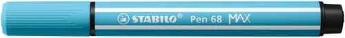 STABILO Filctoll, 1-5 mm, vágott hegy, STABILO "Pen 68 MAX", azúrkék
